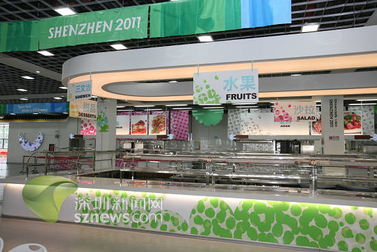 运动员餐厅宽敞明亮（摄影：傅大伟）